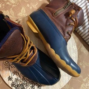 ☔️🛶Sperry Top-Sider Saltwater Core Leather Duck Boots☔️🛶